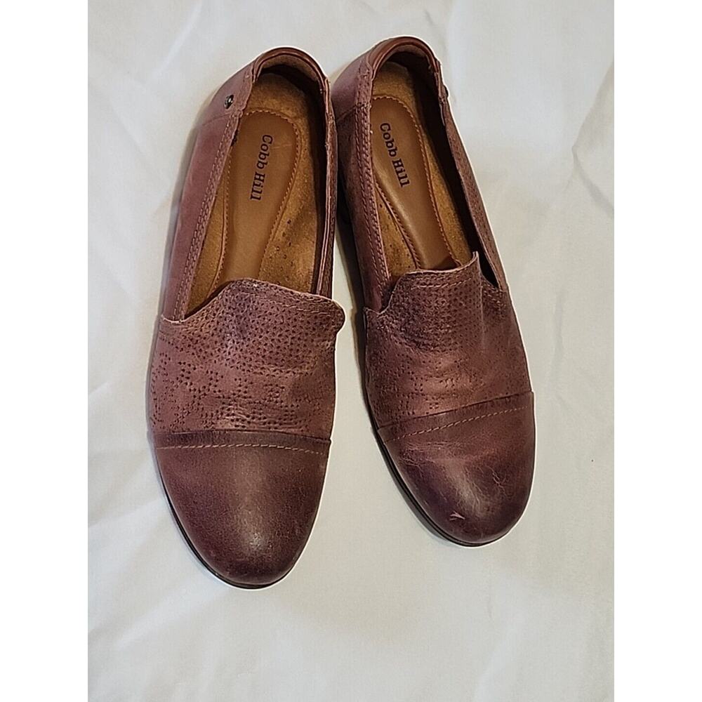 Rockport Cobb Hill Shoes Womens 9 Crosbie Slip On Loafer CI6210 Burgundy - Picture 6 of 12